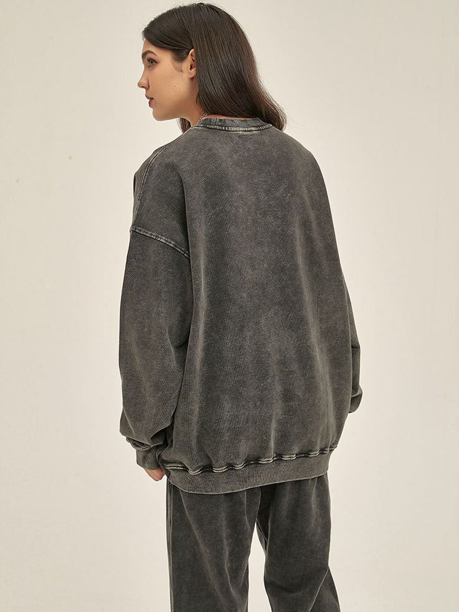 Batik Vintange Pullover Loose Sweatshirt