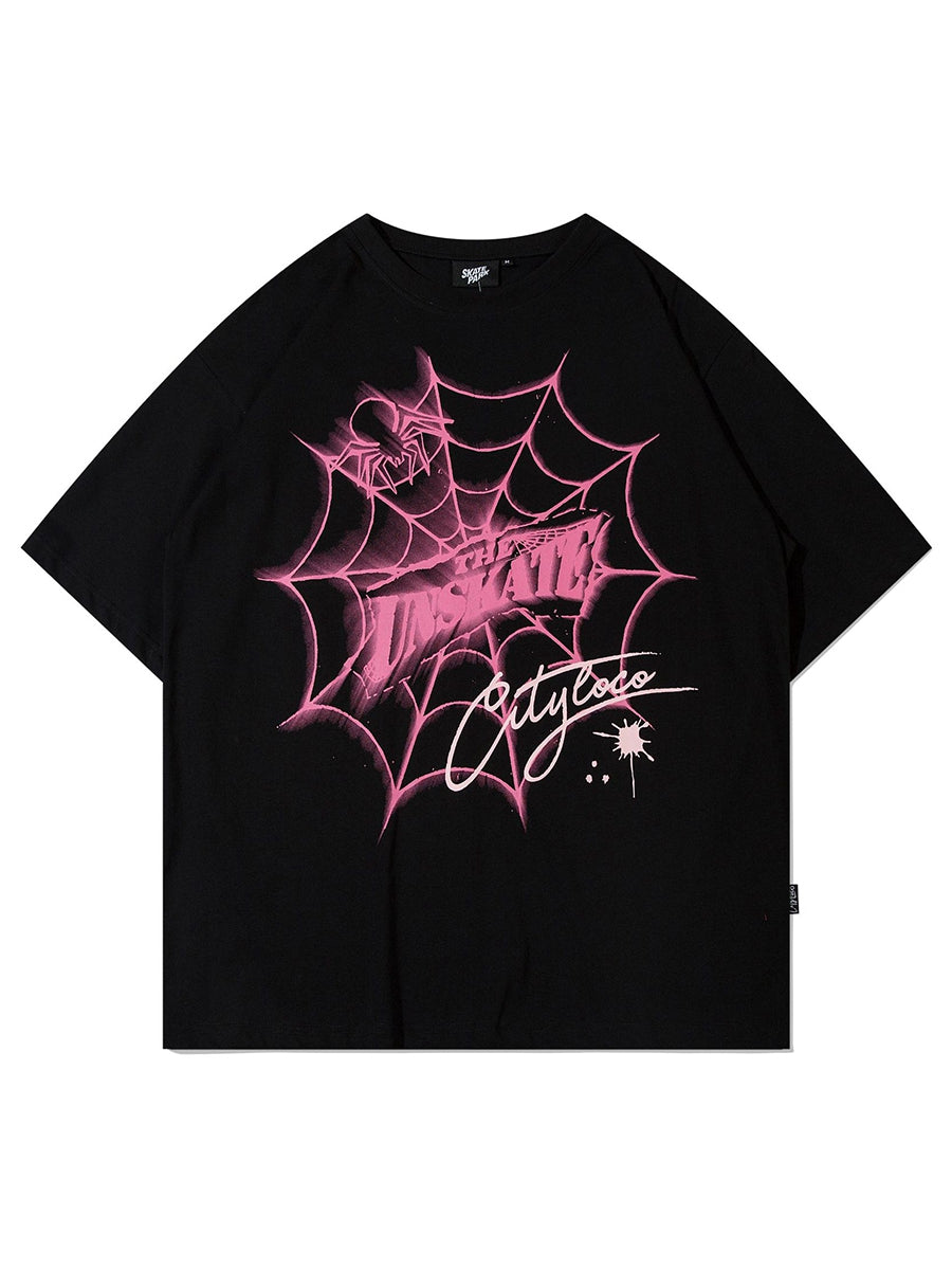 Spider Print Leisure T-shirt