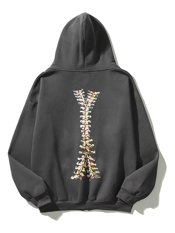 Skeleton Zip-up Hoodie Hip Hop Jacket KeepShowing